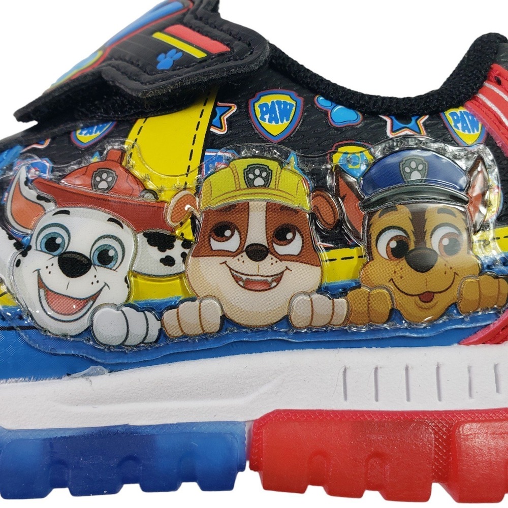 Paw Patrol Toddler Boys Light up‎ Sneakers Size 8 Blue Slip on Lightweight Shoes - Picture 11 of 12